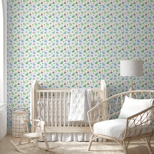 Papier Peint Un monde jurassique serein (Enfants)