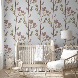Papier Peint Un Voyage Tranquille XL 1c feuilles vertes fleurs