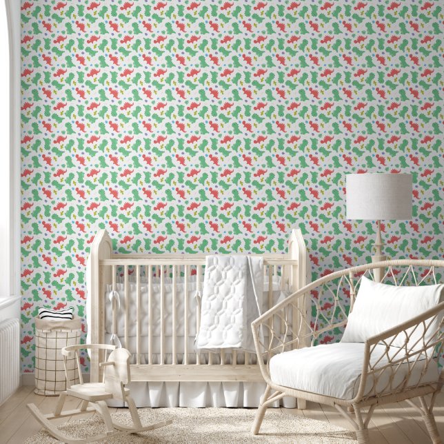 Papier Peint Une forêt de dinosaures joyeuse ! (Enfants)