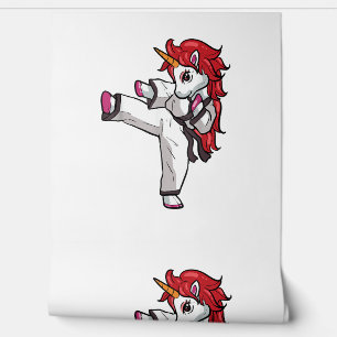 Papier Peint Unicorn Karate Girl Taekwondo Jiu Jitsu MIXED MART