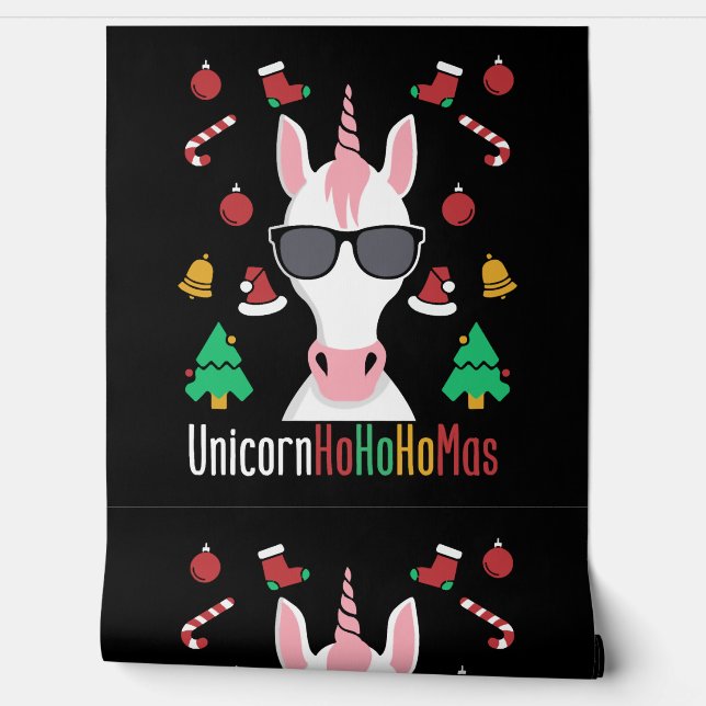 Papier Peint Unicorne de Noël (Déroulement)