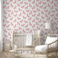 Unicorne et étoiles Motif mignon rose blanc