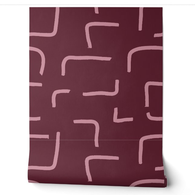 Papier Peint Urban Geo | Blush Muted | Blender Tout-Compris (Déroulement)