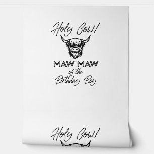 Papier Peint Vache Holly Maw Maw De L'Anniversaire Boy Highland