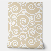 Vagues Abstraites Motif Beige Blanc Océan