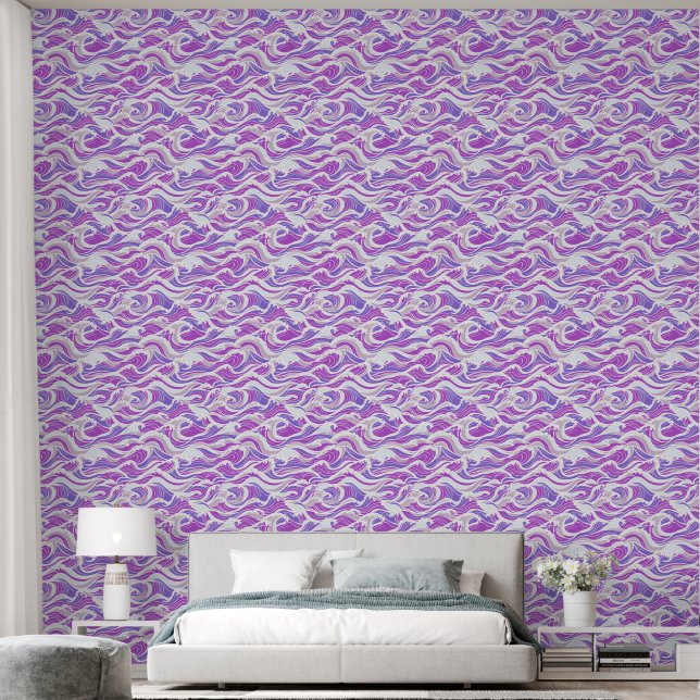 Papier Peint Vagues brisantes Couleurs confortables (Chambre à coucher)