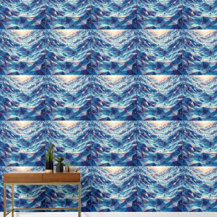 Papier Peint Vagues géométriques Abstraites : 3D dynamique
