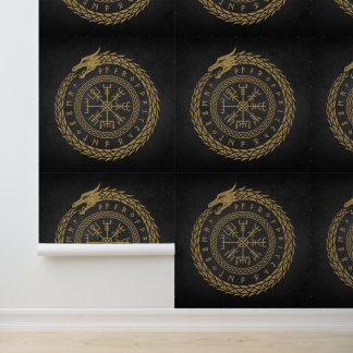 Papier Peint Vegvisir Dessin de cercle de rune de serpent nordi