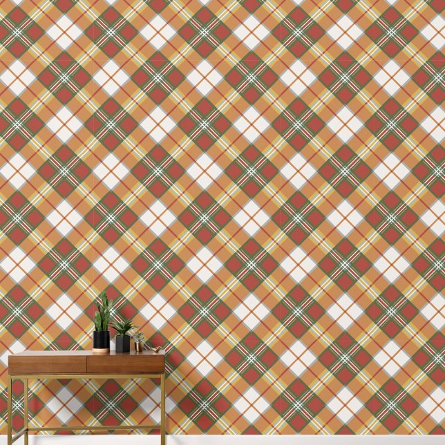Papier Peint Vérificateurs blancs verts Brown (Couloir)