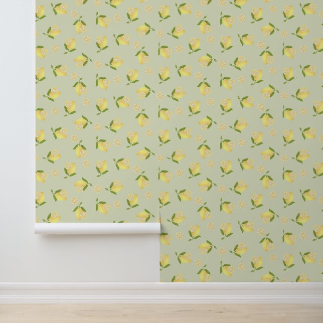 Papier Peint Vert citron (Application)