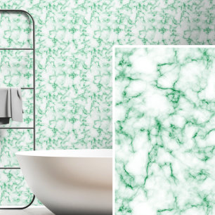 Papier Peint Vert clair foncé sur blanc marbré