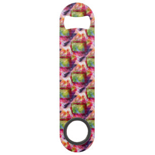 Papier peint vert et rouge abstrait