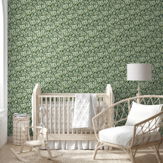 Papier peint vert pastel Floral