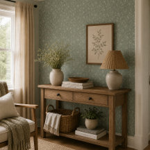 Vert sauge floral ferme, cottage core