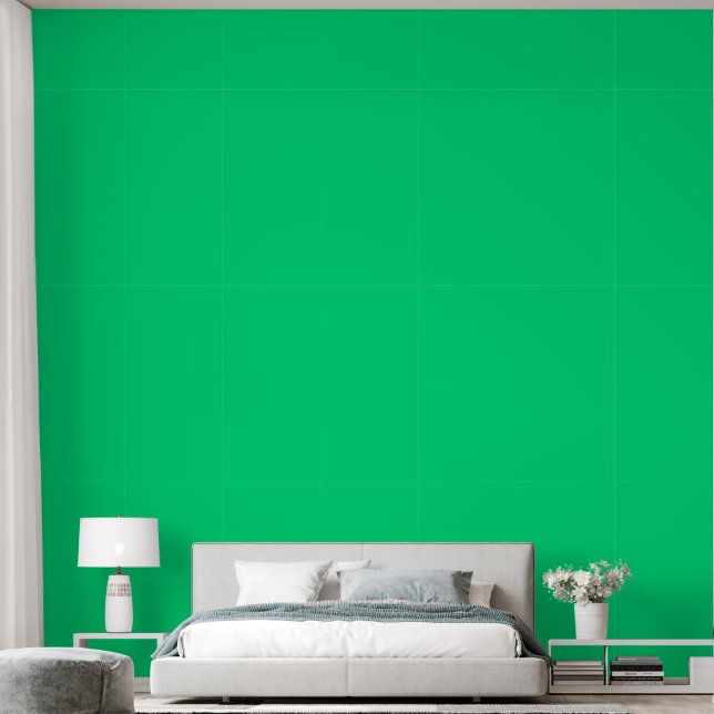 Papier Peint Vert uni clair (Chambre à coucher)