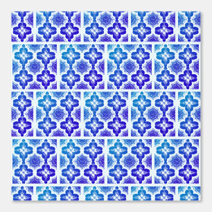 Papier Peint Vibrant Bleu Rétro Chic Motif esthétique Plutôt