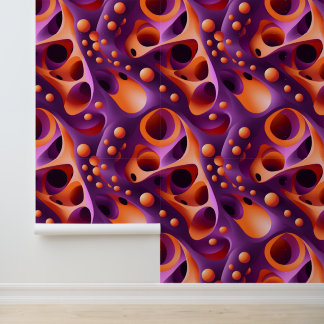 Papier Peint Vibrant Purple Et Orange Orbscape