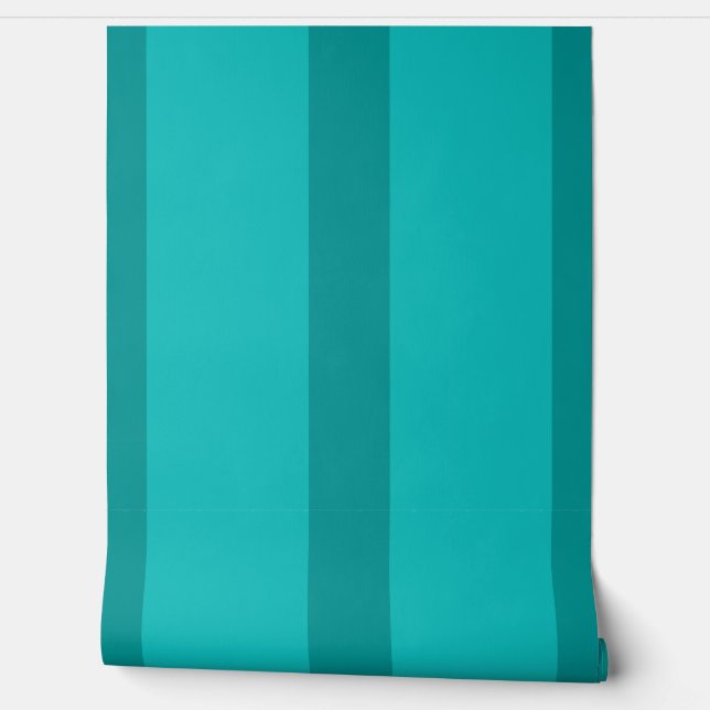 Papier Peint Vibrant Robin Egg Blue Shades in stripes (Déroulement)