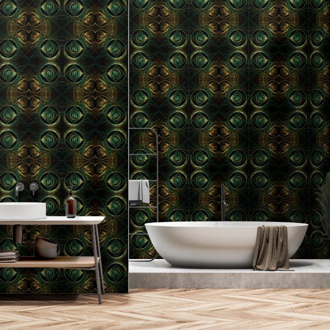 Papier Peint Vibrations magiques Art Abstrait (Salle de bain)