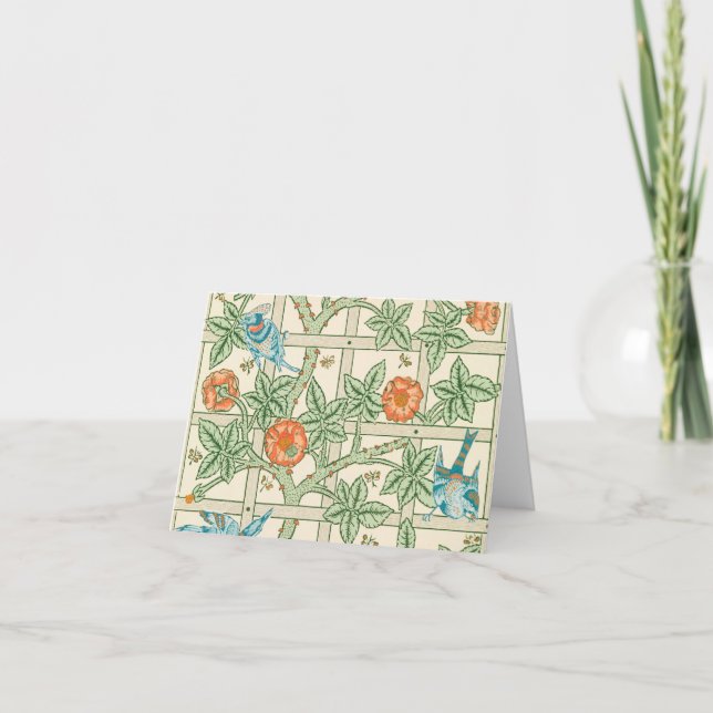 Papier peint victorien Trellis de William Morris (Devant)
