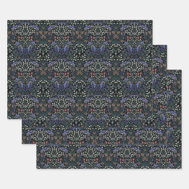 Papier peint victorien William Morris Blackthorn (Lot)
