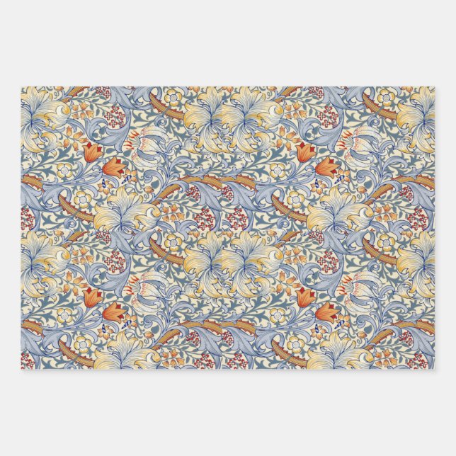 Papier peint victorien William Morris Gold Lily (Devant 2)
