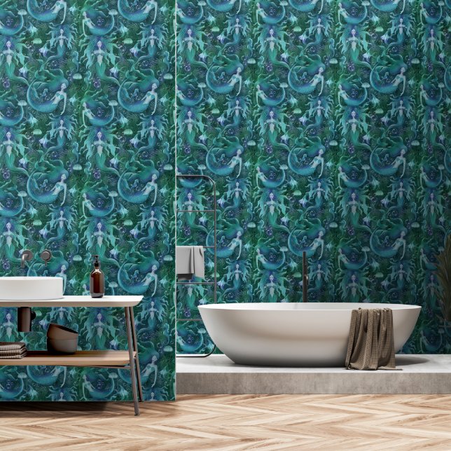 Papier Peint Vie océanique (Salle de bain)