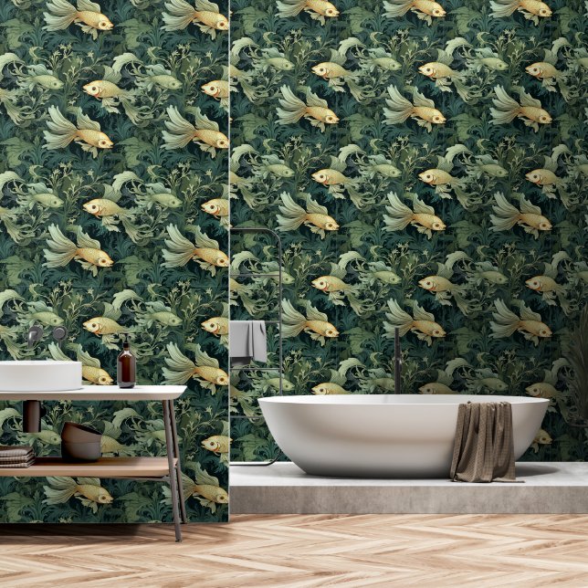 Papier Peint Vieille vie marine (Salle de bain)