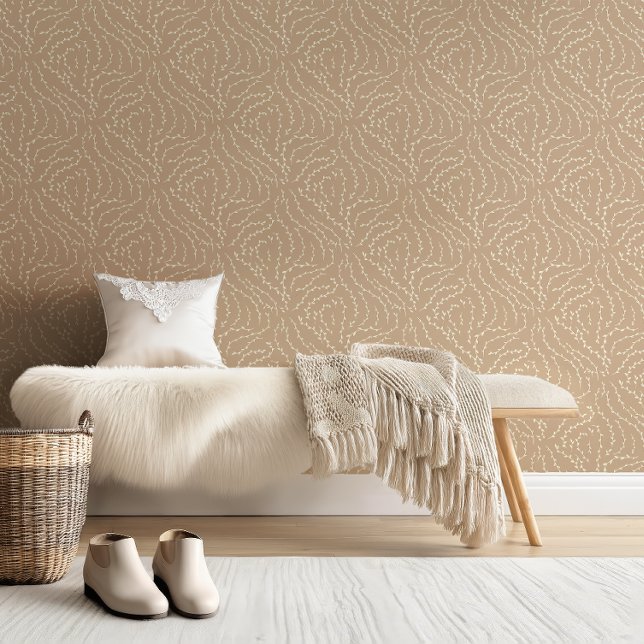 Papier Peint Vins à vagues Sketchy / désert nomade bronzé (Créateur téléchargé)