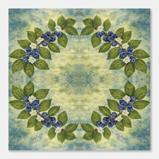 Papier Peint Vintage Blueberry Wreath Wallpaper
