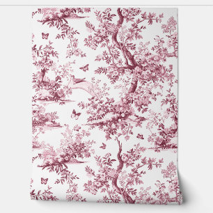 Papier peint Vintage Cherry Toile de Jouy