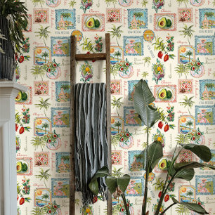 Papier Peint Vintage Coloré Mexicain Imprimer