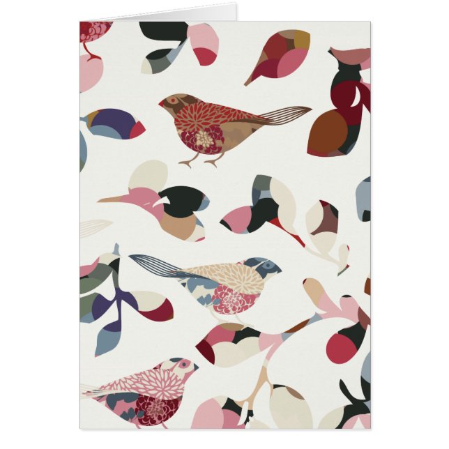 Papier peint vintage d'oiseau (Devant)