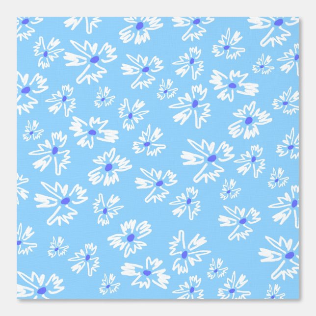 Papier peint VINTAGE FLORAL BLEU (Recto)