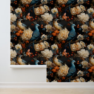 Papier Peint Vintage Jungle Parrots Victorian Boho Tropical