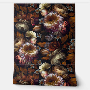Papier Peint Vintage Moody Florals Jardin Goth 1