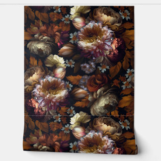 Papier Peint Vintage Moody Florals Jardin Goth 1