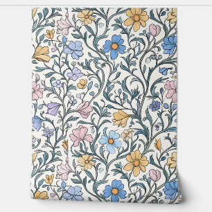 Papier Peint Vintage Pastel Botanique Floral