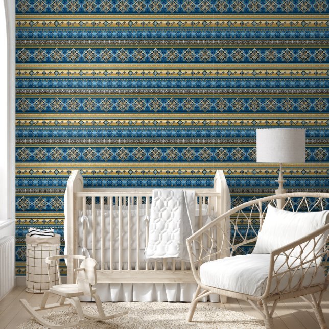 Papier Peint Vintage style antique - motif continu 3a (Enfants)