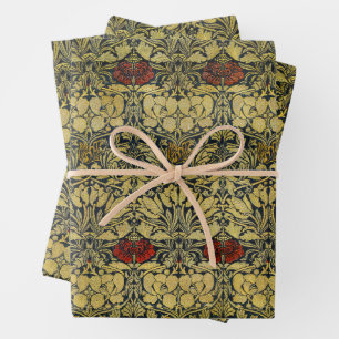 Papier Peint Vintage Tulipe Rose Or William Morris