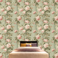 Vintage Victorien Roses Roses Roses Roses Vertes M