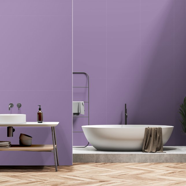 Papier Peint Violet solide minimaliste sophistiqué (Salle de bain)
