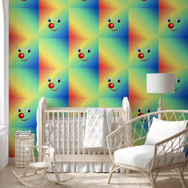 Papier Peint Visage clown souriant (Enfants)