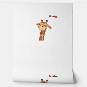 Papier Peint visage de girafe en colère d'emoji