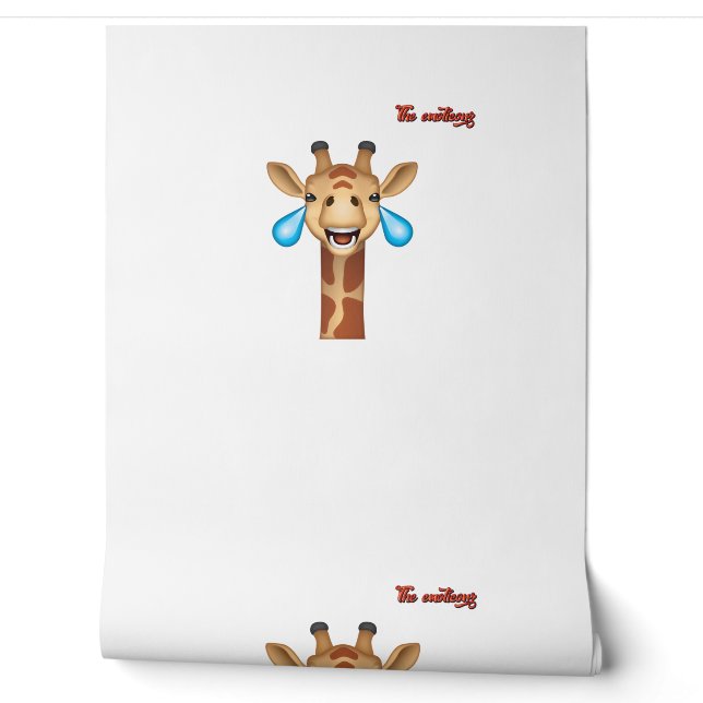 Papier Peint visage de girafe en pleurs émotionnels (Déroulement)