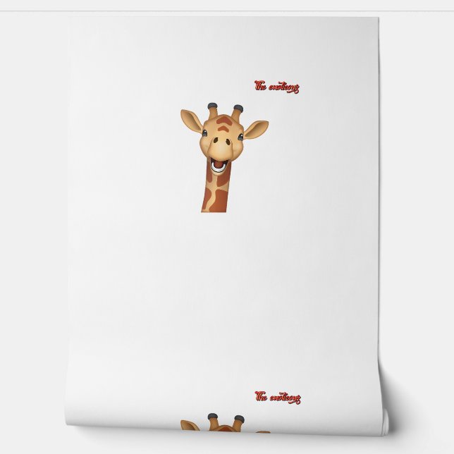 Papier Peint visage de girafe enthousiaste emoji (Déroulement)
