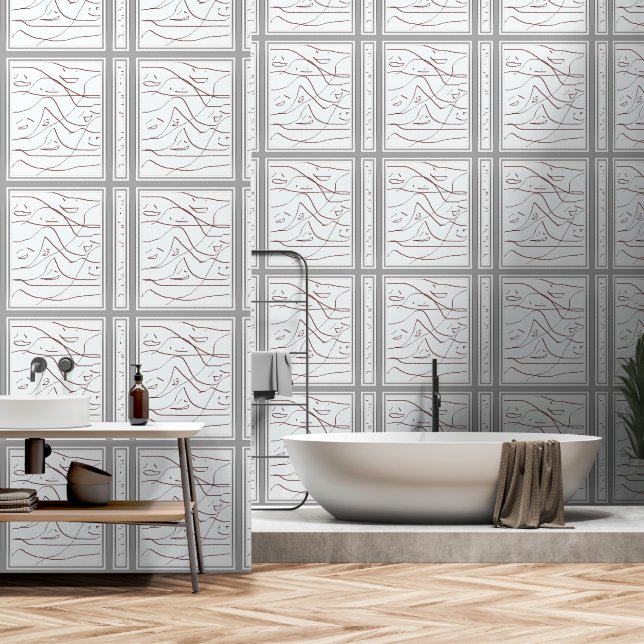 Papier Peint Visages souriants (Salle de bain)