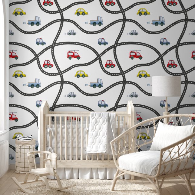 Papier Peint Voitures Peau et bâton amovible Baby Boy Nursery (Enfants)