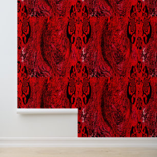 Papier Peint Wallpaper - Black Raspberry & Fiery Spiral
