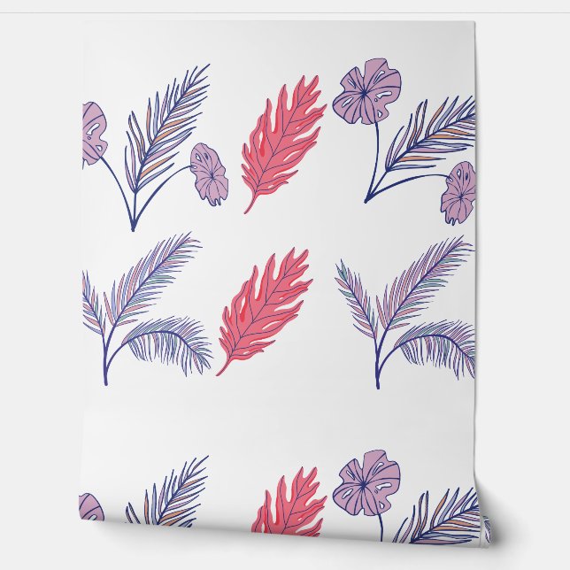 Papier Peint Wallpaper corail-violet (Déroulement)